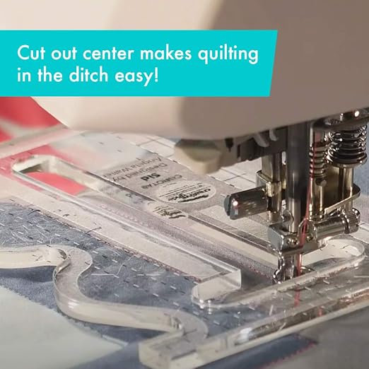 Creative Grids Machine Quilting Tool - Sid - CGRQTA9 - Made in USA, Non-Slip Grip Acrylic Quilting & Sewing Template Ruler for Free-Motion Quilt Patchwork Design on Domestic Sewing & Longarm Machines