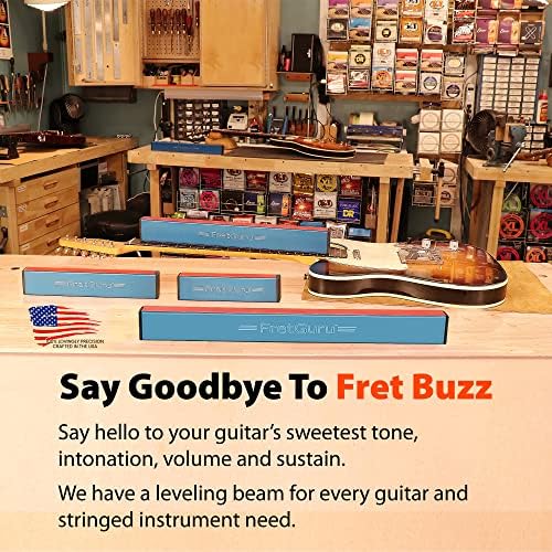 FretGuru Fret Leveler - Professional Sanding Beam Ultra-Precision, 10"