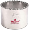 Starrett Diamond Grit Hole Saw 2-3/8" Dia, 1-5/8" Cutting Depth | Ideal For Drilling Small Diameter Holes, 5/8-18 Thread Size, XA2/XA10 Arbor Type Compatible, Silver Finish, KD0238-N