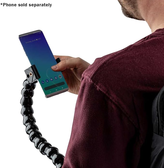 MOGO ModularHose Assistive Technology Phone Holder with Heavy-Duty Spring Clamp (Opens to 2"), 24 Inch Arm