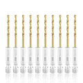 amoolo 3/32 Twist Drill Bit Set, 10Pcs Titanium HSS Hex Shank Impact Drill Bit Set for Metal, Steel, Wood, Plastic, Quick Change Design