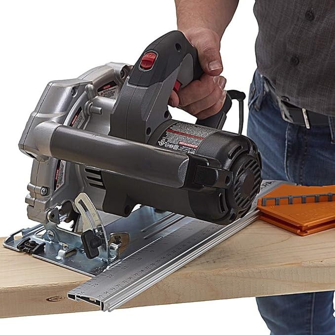 Bora 530416 QuickCut Circular Saw Guide with Rail & Angle Assist – All-in-One Woodworking Tool, 16" Durable Aluminum, (35.5cm) Guide Rail