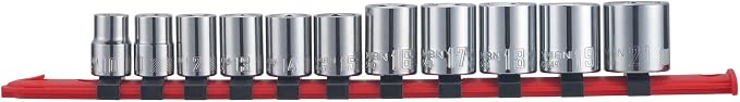 CRAFTSMAN Socket Set, Metric, 3/8" Drive, 6 Pt., 11Piece (CMMT12043)
