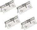 Spring Hinge Self Opening 1.5 Inch Length Stainless Steel Hinge - 4pcs