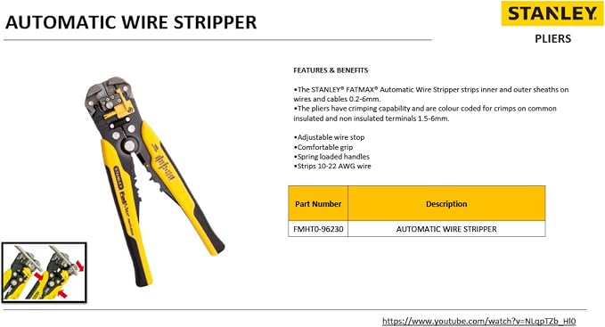 Stanley FMHT0-96230 Wire Stripper, Yellow/Black