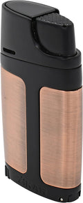 Xikar ELX Double Jet Flame Lighter with 9mm Cigar Punch, Ergonomic Design, Vintage Bronze