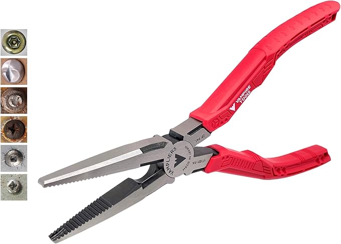 VAMPLIERS 7.5" Stripped Screw Extractor Long Nose Pliers Made in Japan