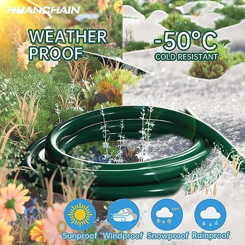 HUANCHAIN 16/3 Gauge Indoor Outdoor Green Extension Cord 150 ft Waterproof