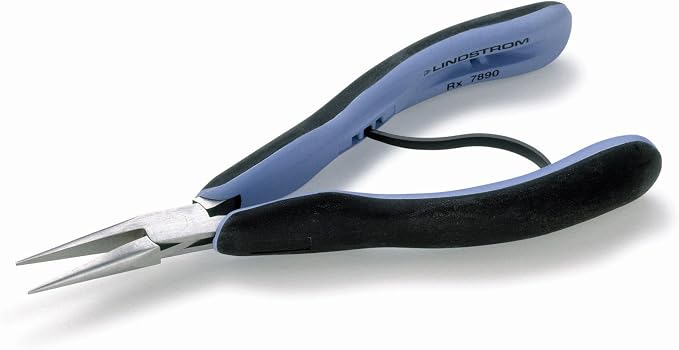 Lindstrom RX7890 Smooth Jaw Snipe Nose Plier, 158.5mm Length, 0.8mm Tip Width