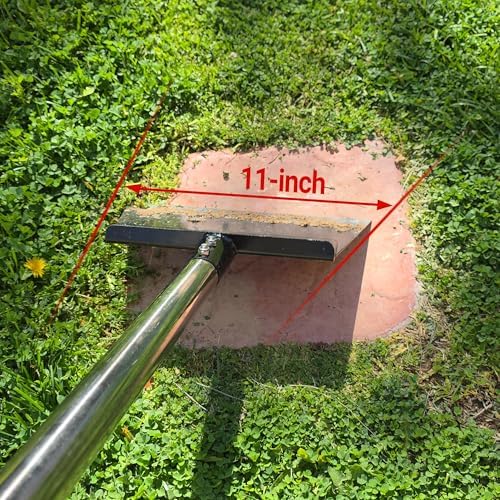 Weed Scraper 65 Inch Garden Flat Shovel with 11in Spring Steel Blade