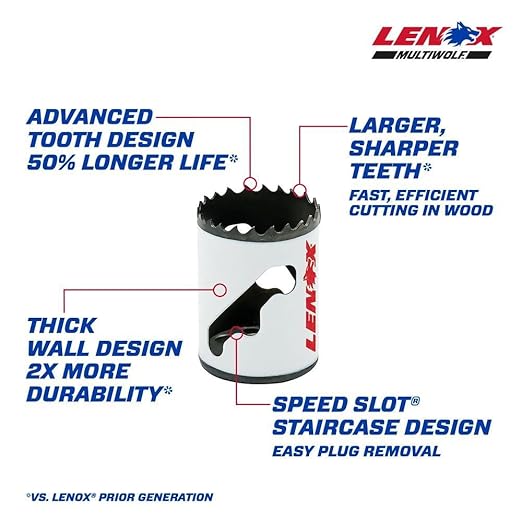 Lenox 1-1/2 Inch Speed Slot Bi-Metal Hole Saw