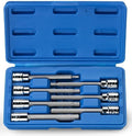 Neiko 10072A 3/8-Inch Drive Extra Long Allen Hex Bit Socket Set, SAE, 1/8-Inch - 3/8-Inch | S2 and Cr-V Steel, 7-Piece Set
