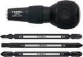 VESSEL BALL GRIP 1/4" Hex. Bit Interchangeable Screwdriver (Bit 3PC. (+1, +3 / +2, -6 / PZ2, PZ3) SET. 220W3J1)