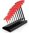 TEKTON Ball End Hex T-Handle Key Set, 10-Piece | KTX92201 | 2 - 10 mm, Manganese Phosphate Finish, Stand