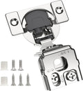 Chibery 10 Pack 1-3/8" Overlay 3D Soft Close Concealed Hinge for Face Frame Door, Smooth Slow Self Closing Hinges, Satin Nickel, Hidden 105° Open Angle Stainless Steel Hinge for Kitchen Cabinet Door