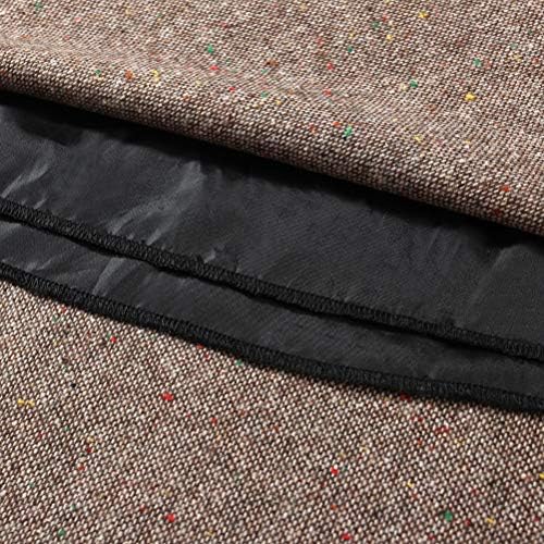 IDEALSANXUN Womens Plaid Wool Skirts Elastic Waist A-Line Pleated Tartan Long Skirts