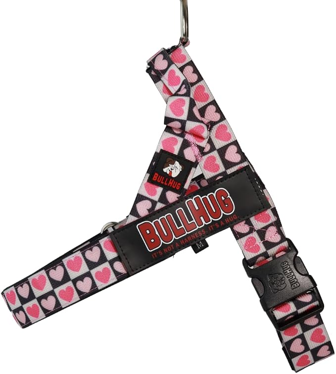 Adjustable Dog Harness– No Pull, No Choke – for English Bulldogs, French Bulldogs, Pugs & Broad-Chested Breeds – Easy, Safe Walks (Check, XL)