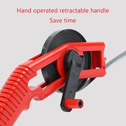 Accuracy Oil Tank Gauging Tapes Carbon Steel Oil Gauging Tape 15/20/30/50M Measuring Ruler with Brass Plumb Bob Steel Measurement Tool
