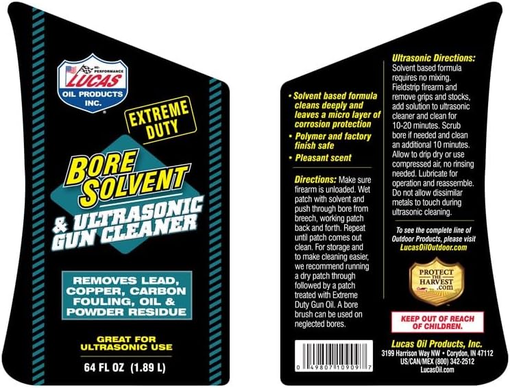Lucas Oil 10909 Bore Solvent & Ultrasonic Gun Cleaner - 2 Quart