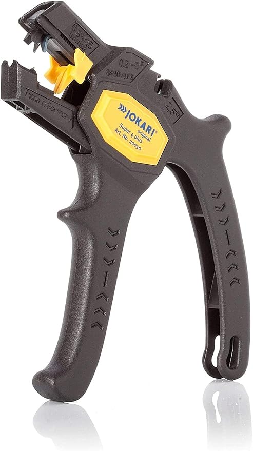 Jokari 490107 Cable Processing Kit with Cable Knife No. 28, Cable Stripper No. 12 and Super 4 Plus Wire Stripper for Round Cables Diameter 8-28 mm