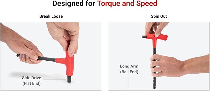 TEKTON Ball End Hex T-Handle Key Set, 11-Piece | KTX90101 | 5/64 - 3/8 in.