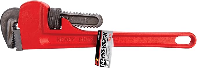 Performance Tool W1133-14B 14 in. Adjustable Pipe Wrench, Red