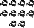 20pcs 0.71" ID Constant Tension Band Hose Clamps, 18mm Spring Band Type Action Hose Clamp Manganese Steel Fuel Line Clamp Low Pressure Air Clip Clamp for Fuel Hose Line Water Pipe Air Tube black