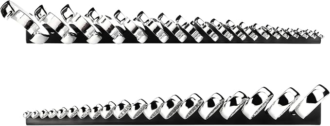 TEKTON Combination Wrench Set, 19-Piece | WCB91102 | (1/4 - 1-1/4 in.), Wrench Rack, Chrome Finish