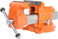 Forward Bench Vise 4 Inch Ductile Iron Bench Vice with 360 Degree Swivel Base and Channel Steel Guide Bar 30404 (4")