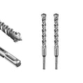 SALI 2PCS 7/8"*10" SDS Plus Rotary Hammer Drill Bit Concrete Drill Bit Kit Cross-Type Double Thread Carbide Material Suitable for Concrete, Brick, Cement Walls, Stone, Hammer Drill Bits for Concrete