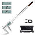 HARDELL Digital Caliper 12"/300mm, Rechargeable Stainless Steel Micrometer, Large LCD Inch/MM/Fraction, Auto-Off, Electronic Measuring Tool for Machinist Woodworking 3D Printing DIY Household