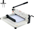 VEVOR Heavy Duty Paper Cutter, 12" Industrial Commercial Guillotine Paper Cutter for A4 Paper, 400 Sheet Capacity, Solid Steel Construction, Stack Paper Trimmer for Office Home School Shop, White