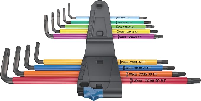 Wera 05024470001 967/9 TX XL MULTICOLOUR HF 1 L-KEY SET WITH HOLDING FUNCTION, LONG, 9 PIECES
