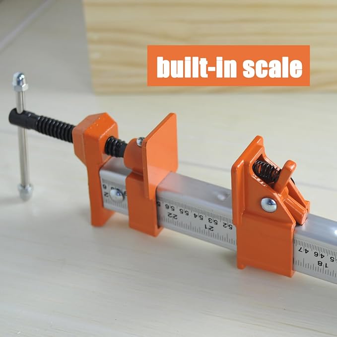 FEIRONG 36-inches Bar Clamps with 2-Pack, 330LB Load Limit with Built-in Ruler, 90° Angled Jaws for DIY Projects & Cabinet Installation
