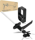 shed Door Latch shed Door Handle with 5-1/2" Stem,shed Door Lock Matching Set Includes 5 Keys forPlayhouses, shed Latch Chicken Coops,Camper, RV, Garage Door(Black)