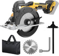 6-Inch Cordless Circular Saw Compatible with DeWalt 20V Max Battery (NO Battery), 2.2"(90°), 1.5"(45°) Max Cutting Depth Lightweight with Tool Bag, Guide Ruler,6" Blade For Wood PVC Cutting