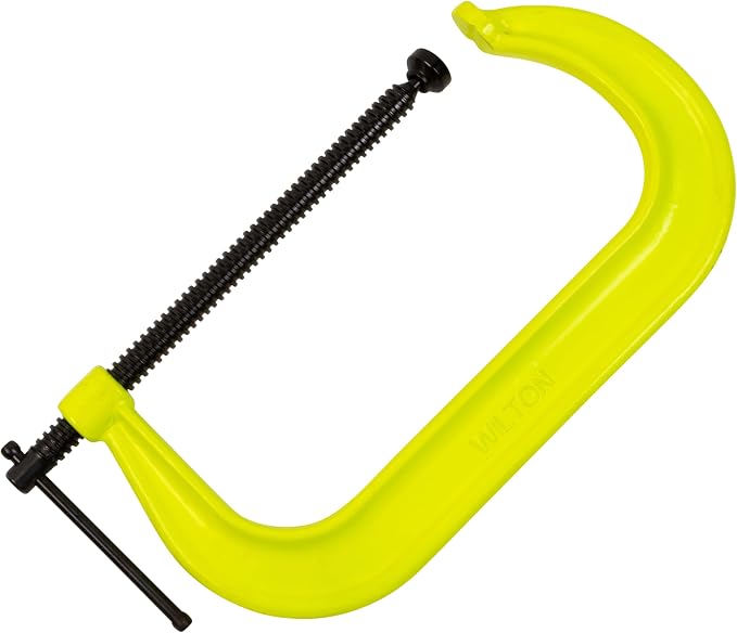 Wilton Hi-Vis C-Clamp, 12-1/4" Opening, 6-1/4" Throat, 9300 Lbs. Clamping Force (Model 412-SF)