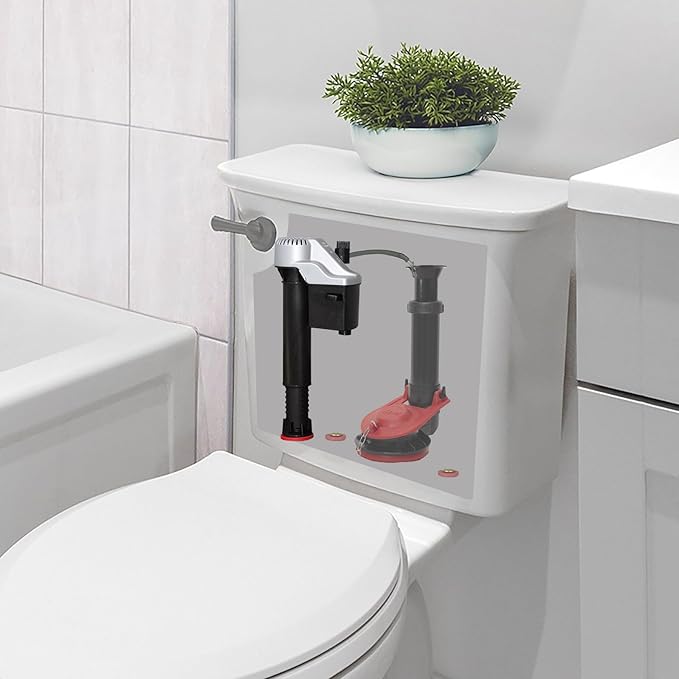 Korky Standard 2-Inch Complete Toilet Repair Kit with Chrome Simple Style StrongARM Toilet Handle and Lever
