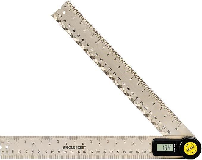 General Tools Digital Angle Finder Ruler #823 - 10" H - Stainless Steel Measurement Tool