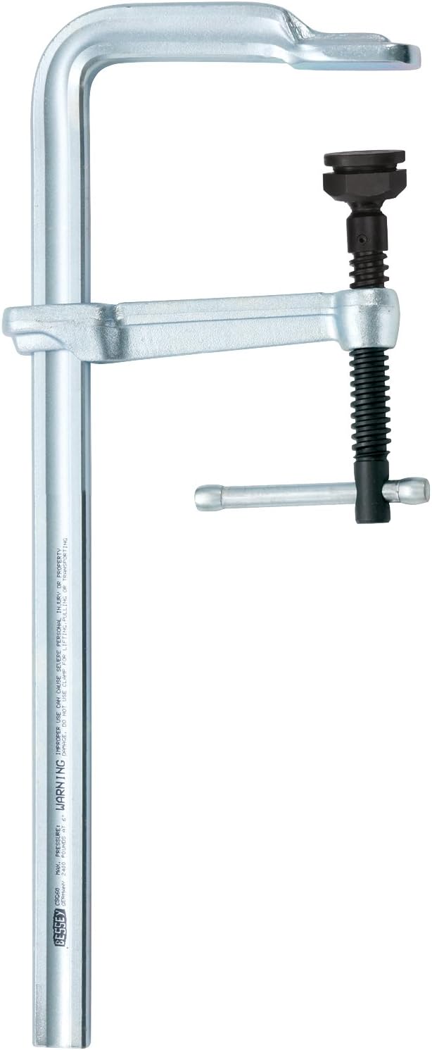 BESSEY SQ-4, 6 In., 1330 Nominal Clamping Force, All Steel clamp, Heavy duty pad