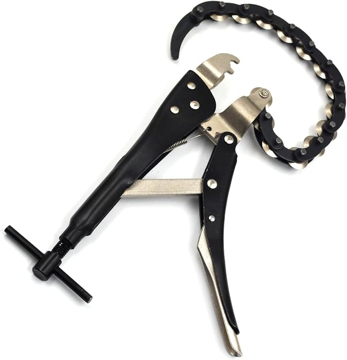 Exhaust Tube Chain Cutter, 0.6" to 3.3" Tailpipe Cutter, Tube Cutting Pliers for Cutting Exhaust Pipe Copper Pipes