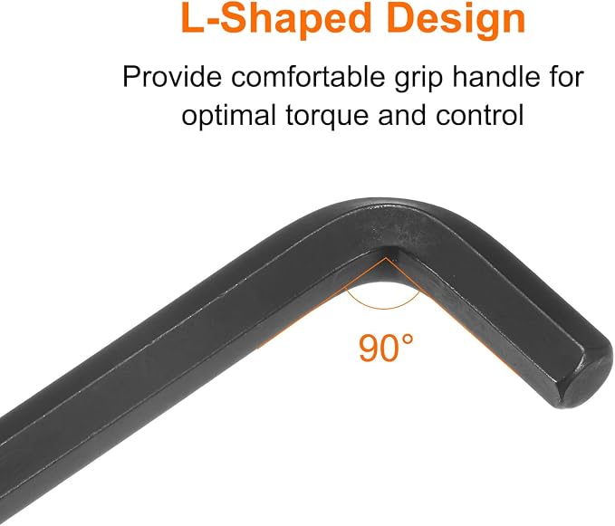 HARFINGTON Hex Key Wrench 12mm L-Shape Hexagon Metric Chrome Vanadium Steel | Repairing Tool Wrenches for Home Repair,Black