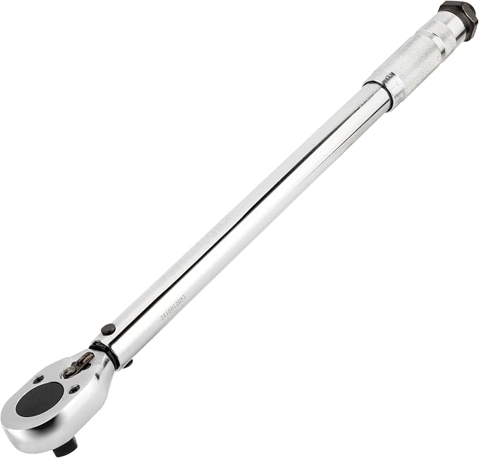 Powerbuilt 3/8-Inch Micrometer Torque Wrench, 5-80 Foot/Pounds and 0.7-11.2 Meter/Kilograms, Reversible Ratchet Clicks, Lockable - 644998