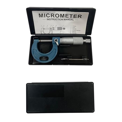 Outside Micrometer 0-1", Machinist Micrometer, 0.0001" Graduation Micrometer Set, Alloy Precision Micrometer, Machinist Tool Case (1Pcs)