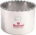 Starrett Diamond Grit Hole Saw 2-9/16" Dia, 1-5/8" Cutting Depth | Ideal For Drilling Small Diameter Holes, 5/8-18 Thread Size, A2/A10 Arbor Type Compatible, Silver Finish, KD0296-N