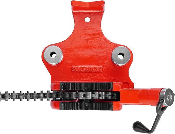 VEVOR Heavy-Duty Pipe Chain Vise, 1/2" - 8" Pipe Capacity, 34.6" Rugged Chain & Cast Iron Base, Industrial-Grade Pipe Clamping for Plumbing, Automotive Repairs, Metalworking