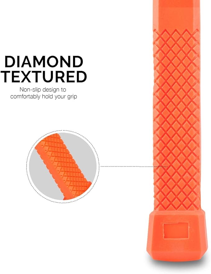 NEIKO 02847A 2 LB Dead Blow Hammer, Neon Orange | Unibody Molded | Checkered Grip | Spark and Rebound Resistant