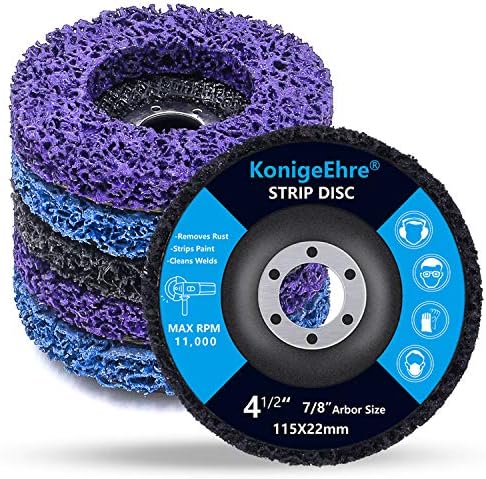 6 Packs 4-1/2" x 7/8" Strip Discs Stripping Wheel Fit Angle Grinder Clean and Remove Paint Coating Rust Welds Oxidation