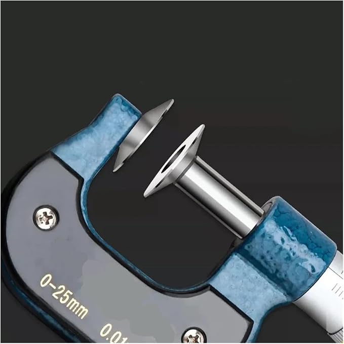 Disc Micrometer 0-25mm 25-50mm 50-75mm 75-100 Outside Micrometers for Lengths of Gear Teeth Paper Thickness Gauge Measuring Tool(0-25)