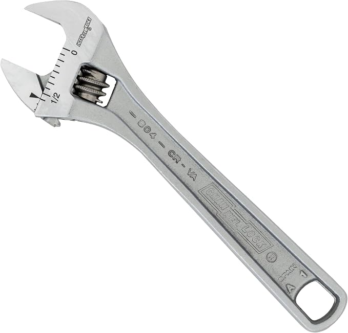 Channellock Adjustable Wrench Channel Lock 804 - Chrome Vanadium Steel, Polished Finish - 4.5 in